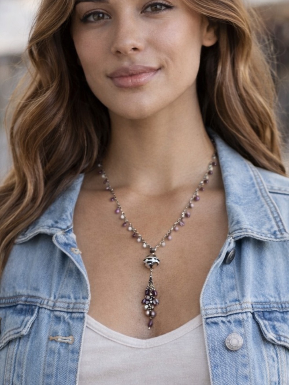 Moroccan Style Amethyst Bead Necklace